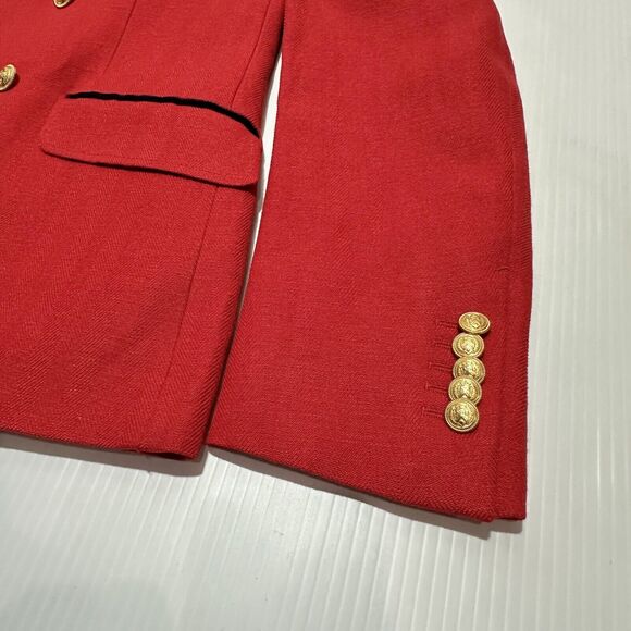Gucci Herringbone Jacket 48 US 38 Red Wool Linen Double Breast Blazer NWT $3,600 - Picture 6 of 16